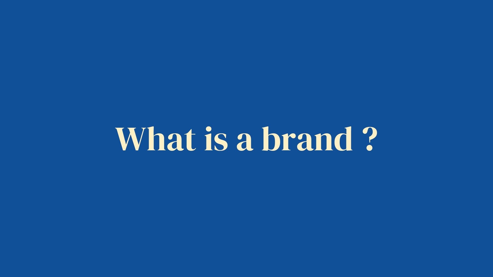 What is a brand ?